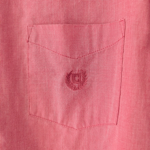 Chaps Men’s Easy Care Long Sleeve Pink Shirt In Size L - Picture 4 of 8